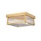 Z-Lite Carnaby Flush Mount, 2-Light, 13 In.W x 6.25 In.H, Modern Gold/Clear Ribbed 7504FS13-MGLD - alternate 1